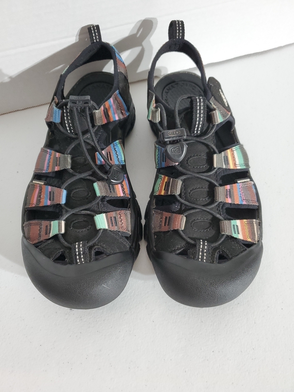 KEEN Womens Sz 39.5 (US 9) Black Multicolor Strappy Sandals